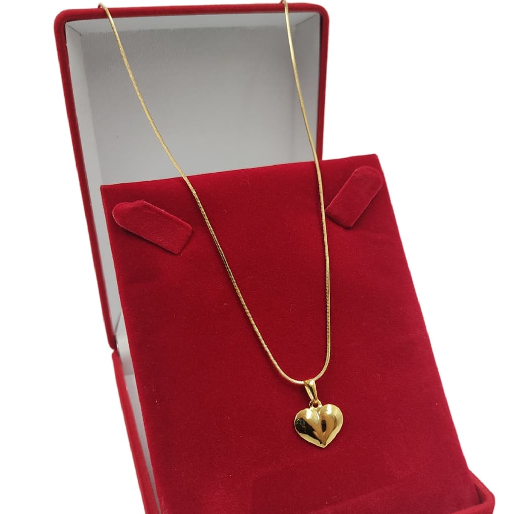 Colar Cordão Feminino 45cm Delicado Moeda Antiga + Pingente Coração Liso