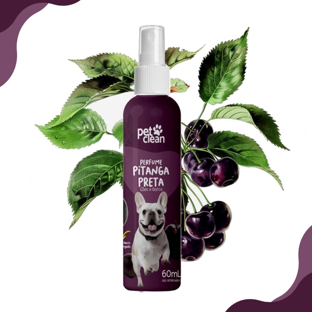 Colonia Sofisticada Perfume Pitanga Preta Pet 60ml para Cachorro e Gato