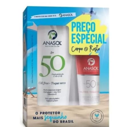 Anasol Kit Protetor Solar Facial Anasol FPS 50 60g + Corporal FPS 50 200g
