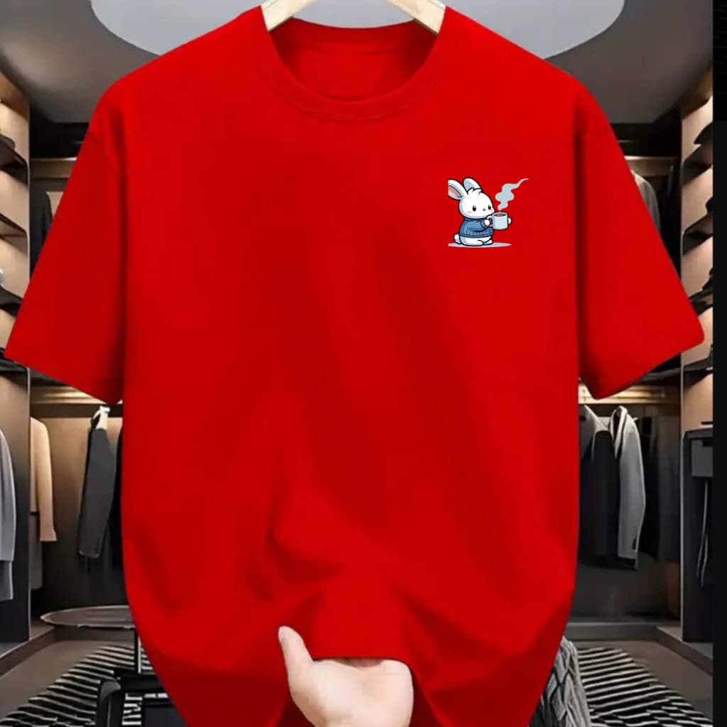 Camiseta Unissex Coelho Café 100% Algodao
