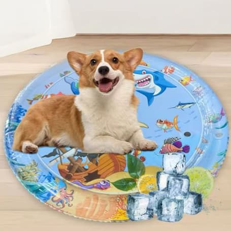 Tapete Gelado para Cachorro e Gato | Tapete Refrescante com Água Sensorial | Cama Gelada Pet