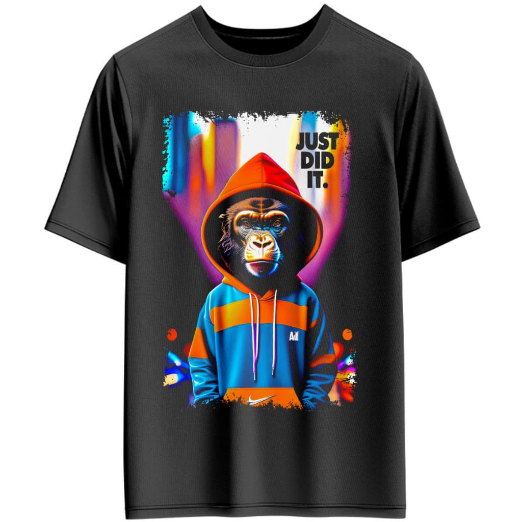 Camisa Camiseta Unissex Manga Curta Premium Lançamento Estampada 100% Algodão Gola Redonda Macaco