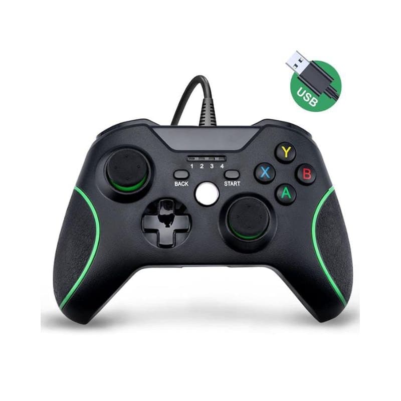 Controle com fio para Xbox one, GENAI com dupla vibração Controlador de Jogos com fio Xbox One, Controlador de joystick