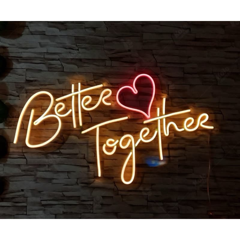 Luminária Better Together neon led Bivolt