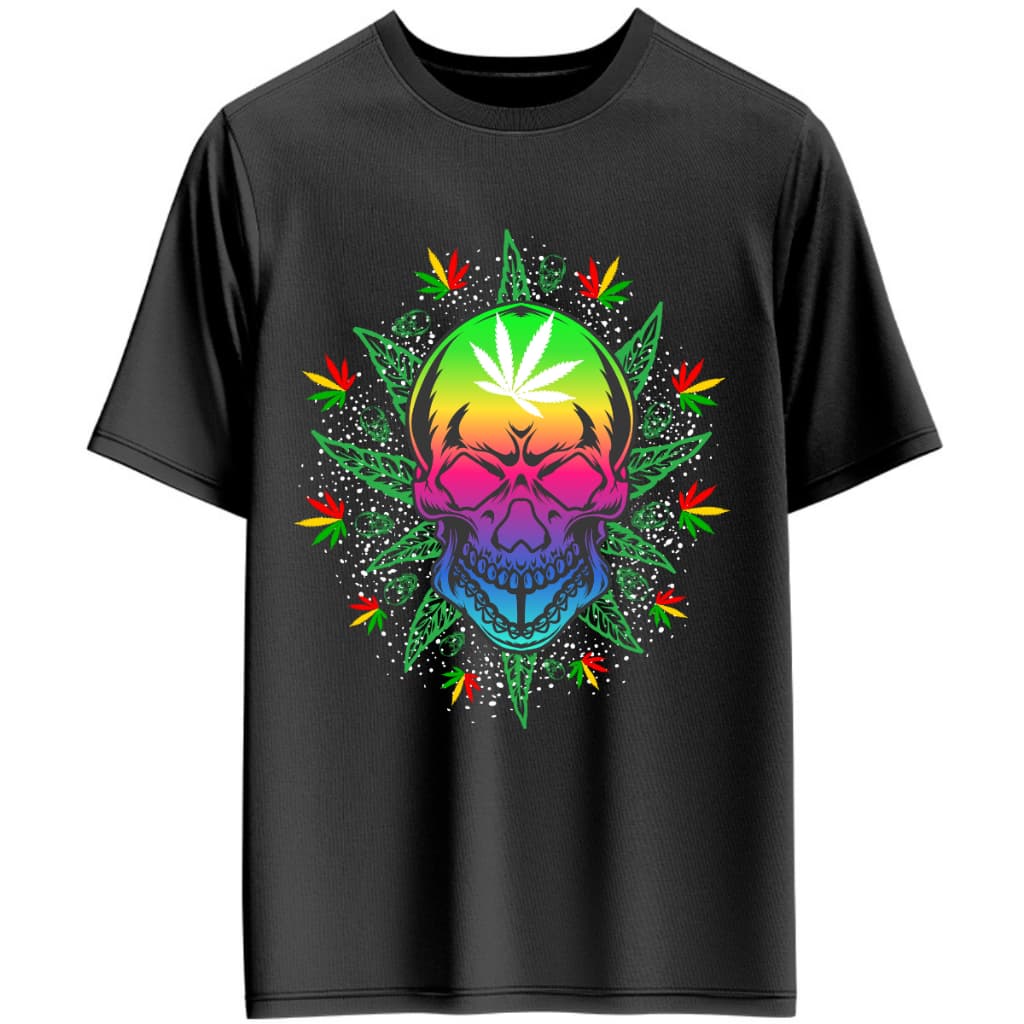 Camisa Camiseta Unissex Manga Curta Premium Lançamento Estampada 100% Algodão Gola Redonda Caveira Colorida