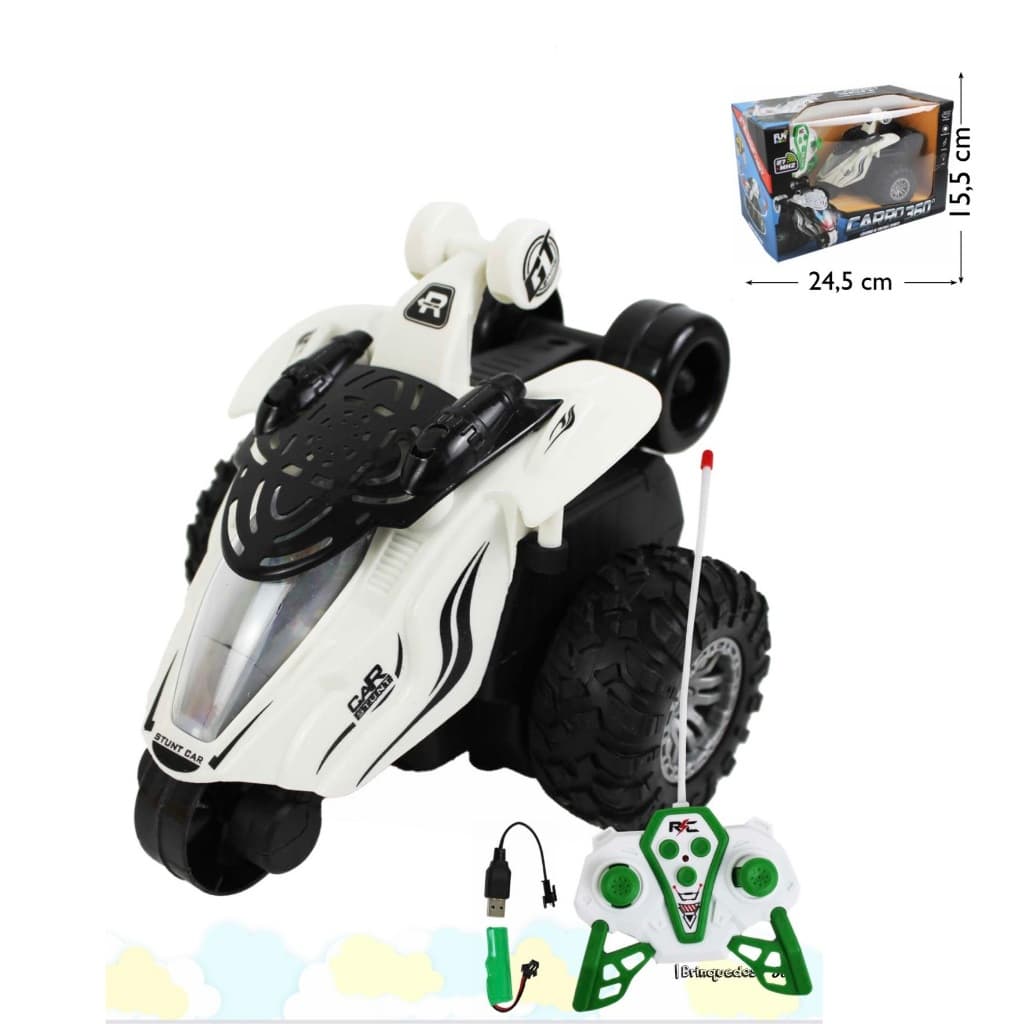 Carrinho Controle Remoto Maluco Led Carrinho Controle 360