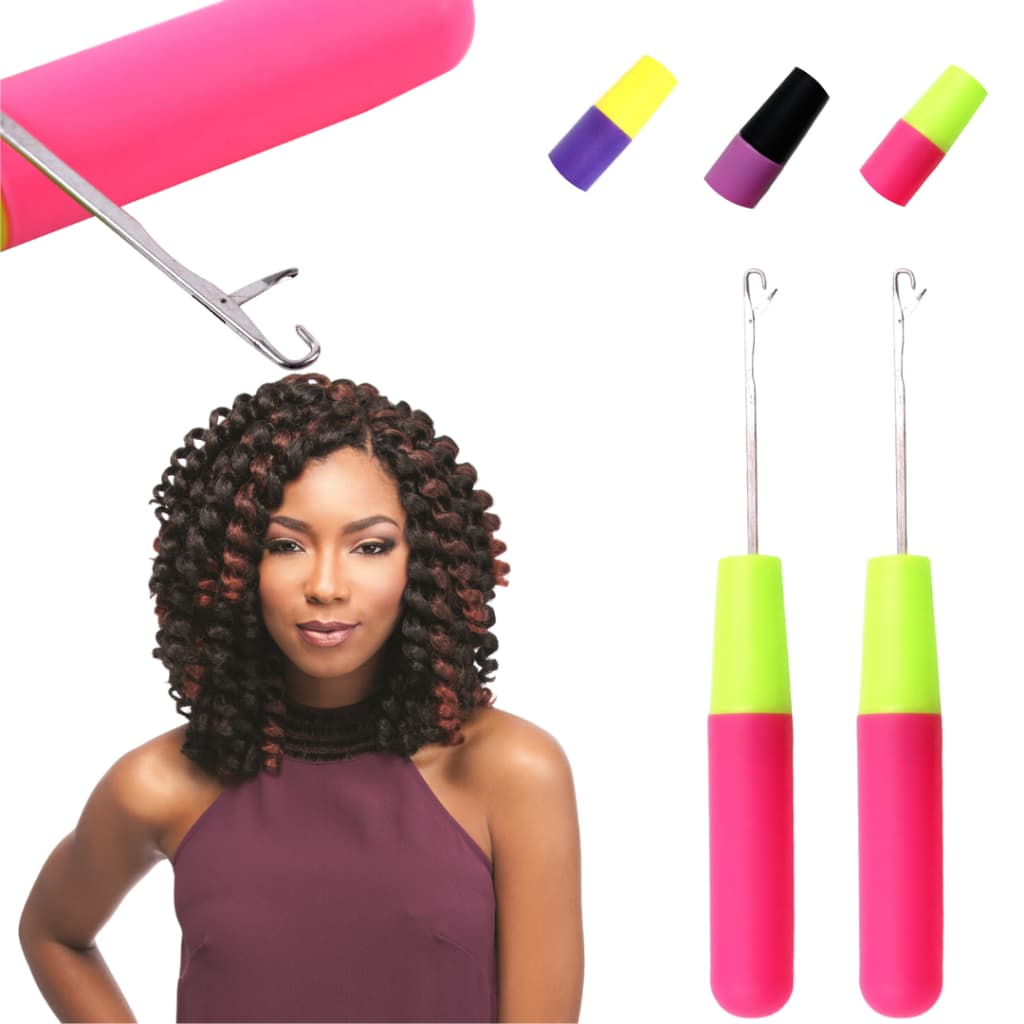 Agulha Ponta de Gancho Para Box Crochet Braids E Trança Em Crochê 2 unidades