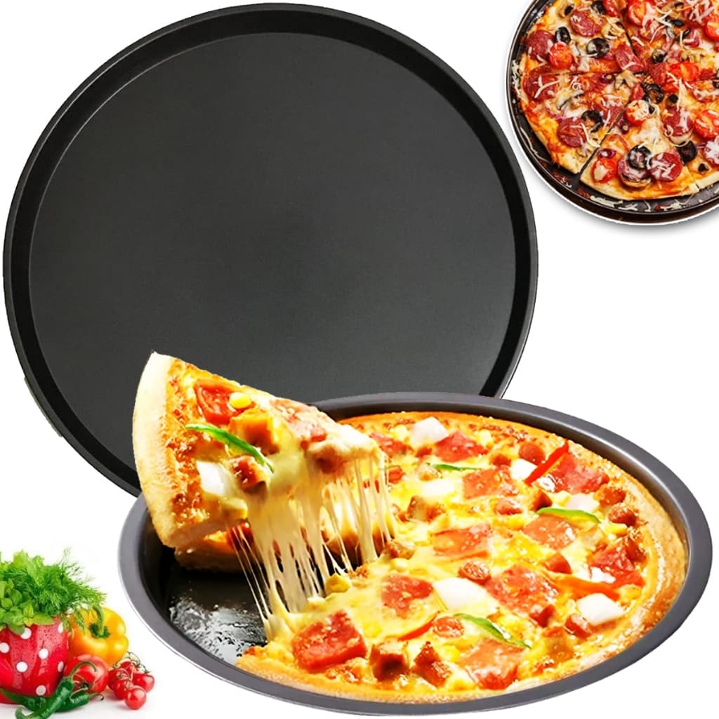 Forma De Pizza Assadeira Redonda Antiaderente Grande 29cm