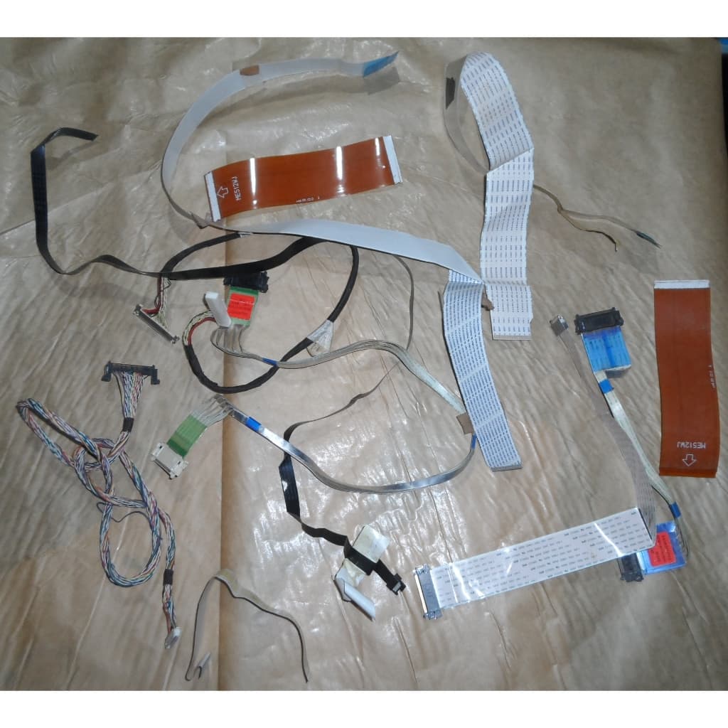 Kit com 10 Cabos Flat para TV - Marcas e modelos variados. (9)