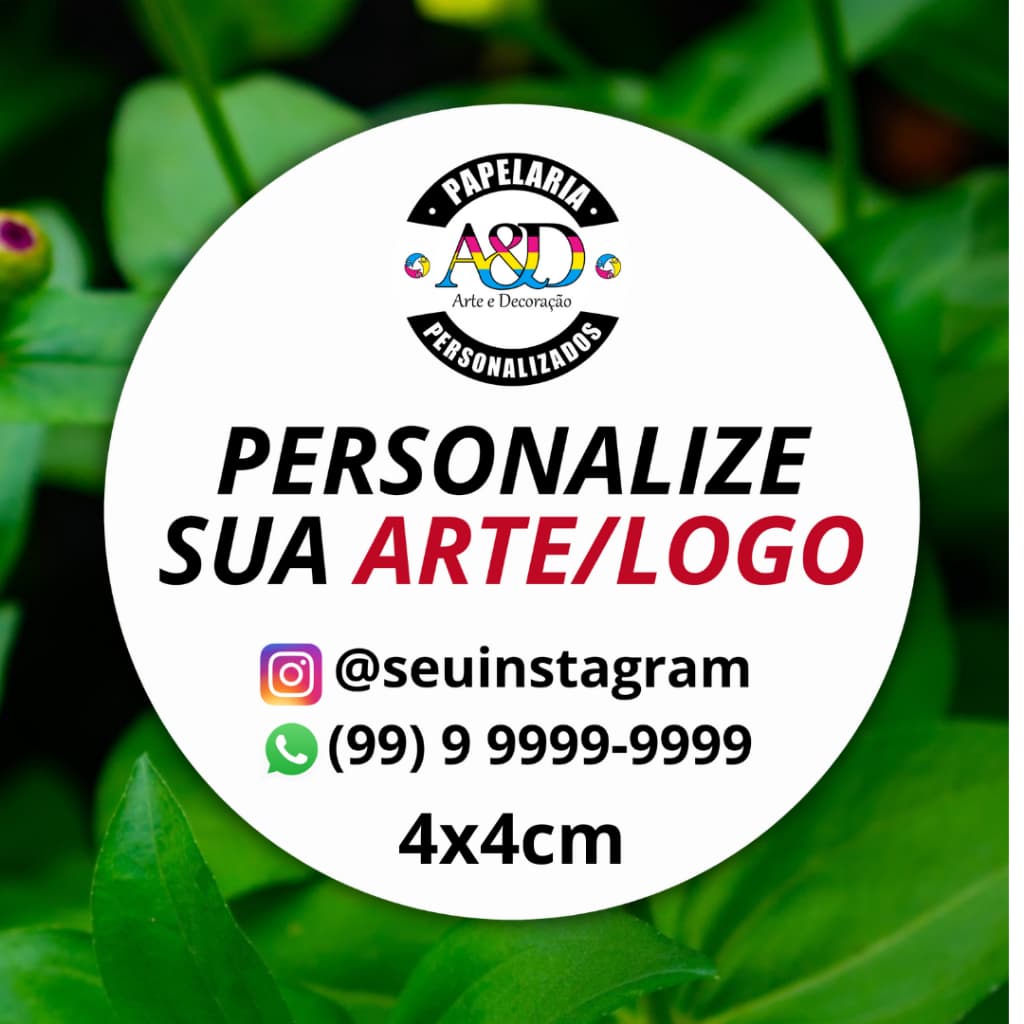 120 Adesivos Personalizados 4x4 cm Recorte Eletrônico