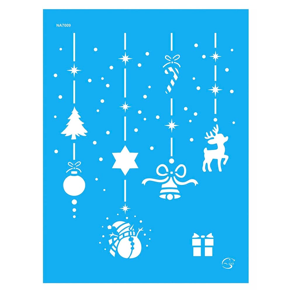 NA7009 - Cortina de Natal - 15x20 - Stencil Gatas Arteiras