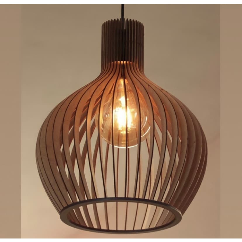 Pendente Luminaria Decorativa Para Cozinha Quarto Salão Varanda Cor Marrom - 1gmm/sf