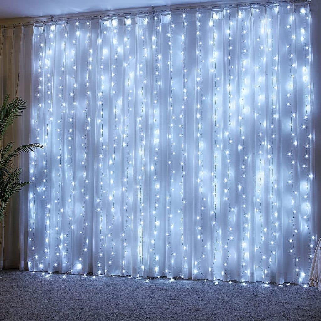 Cortina Luzes Led Casamento 4mx3m 900l Branca Fria Bivolt