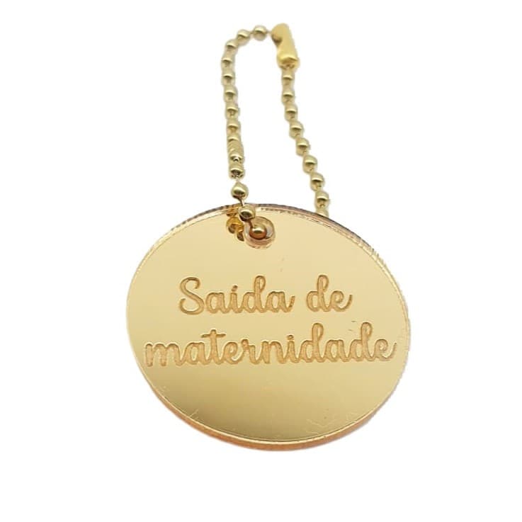 Tag etiqueta personalizada kit troca maternidade 20 peças 3 cm com corrente