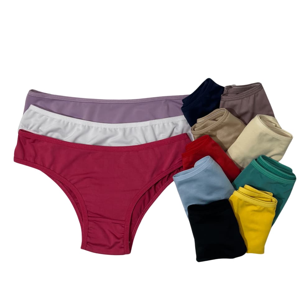 Kit com 5 Calcinhas Tanga Conforto De Microfibra C/ Forro de Algodão