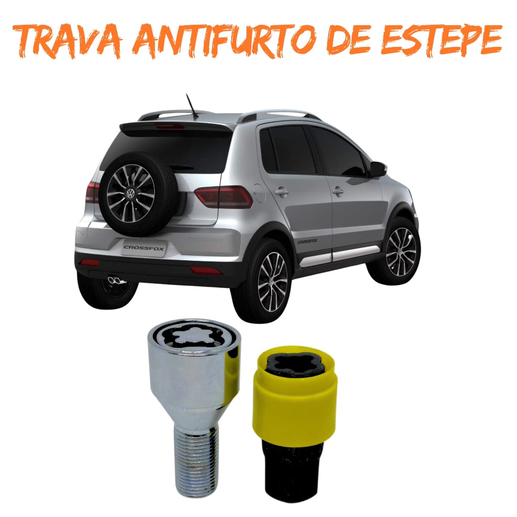 Trava Antifurto De Estepe Volkswagen Crossfox Guardian