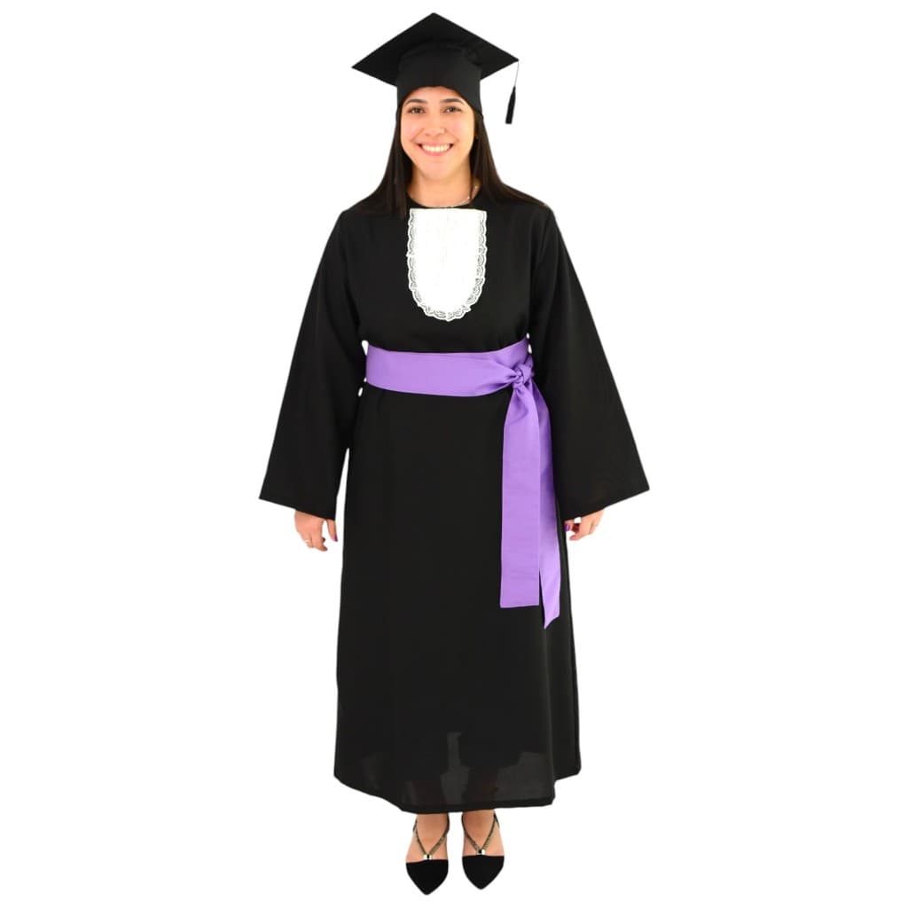 Beca Formatura + Capelo + Jabô - Kit Completo Unisex