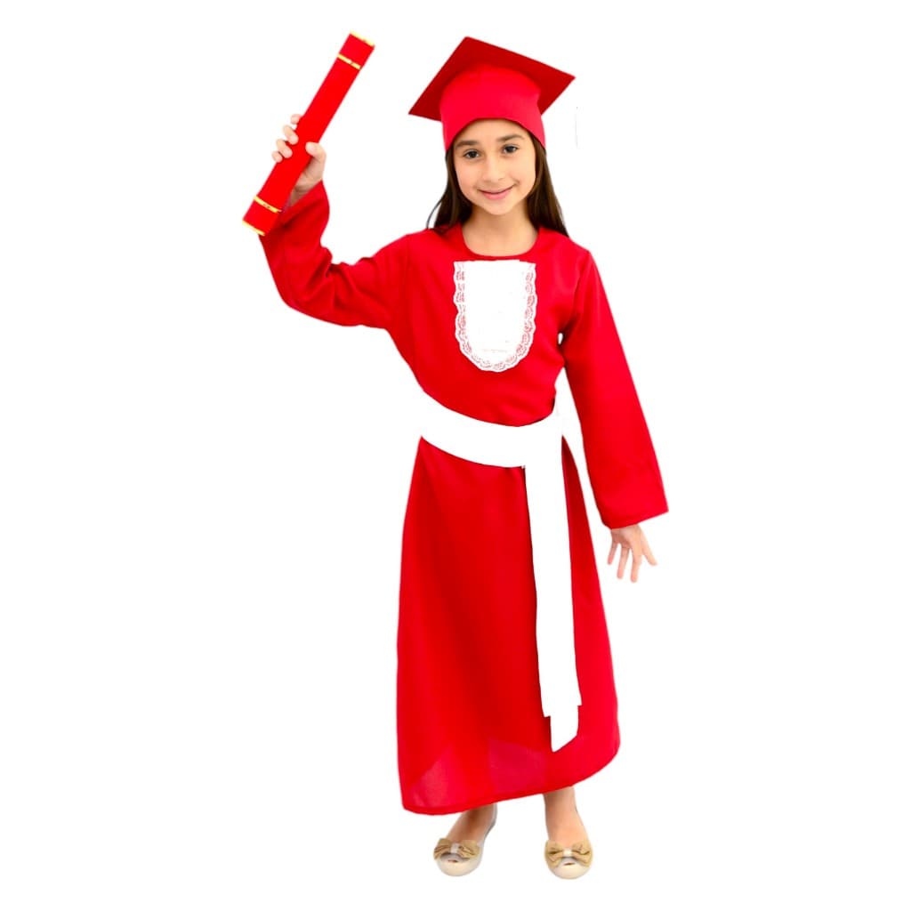 Beca De Formatura Infantil Abc - Capelo + Canudo + Faixa