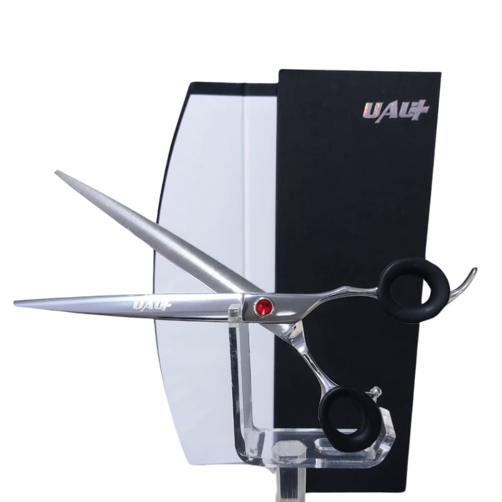 Tesoura Reta 7.5 Prata Pet Profissional UAU+