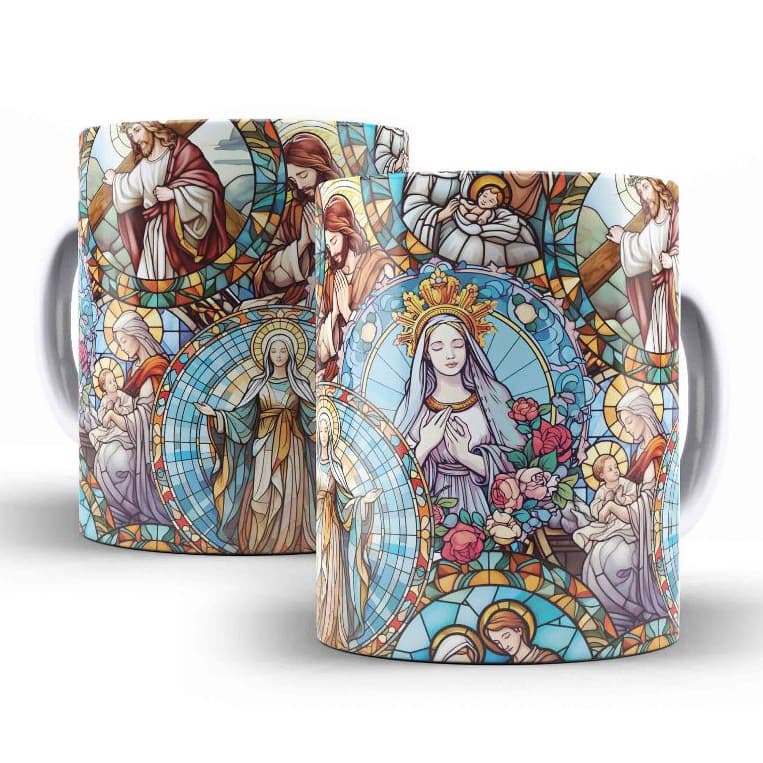 Caneca Porcelana Católica Arte Sacra
