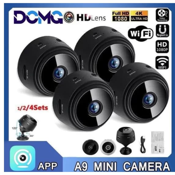 Kit 1/2/3/4 Câmeras A9 HD Mini com visão noturna Wifi Câmera 1080P Vigilância