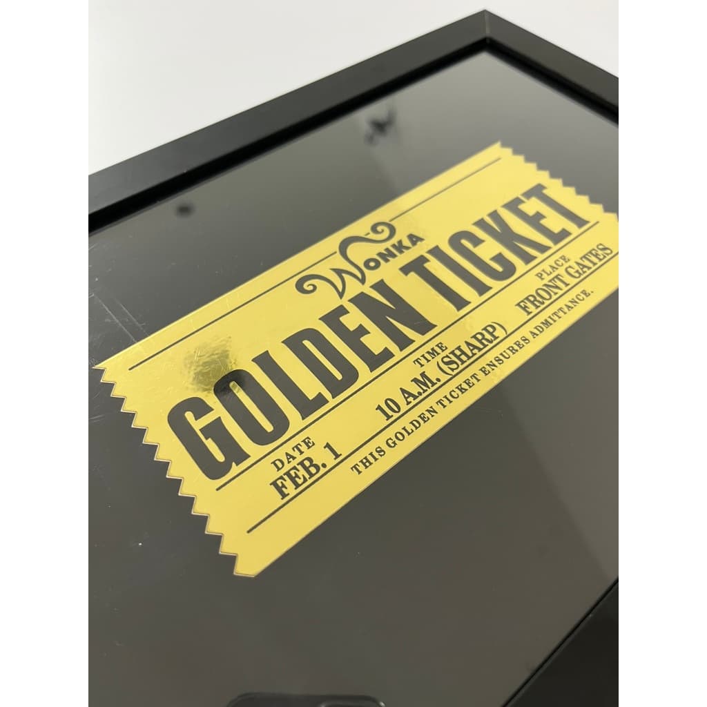 Quadro Quadrinho Golden Ticket Willy Wonka Geek Decoração Coleção Chocolate