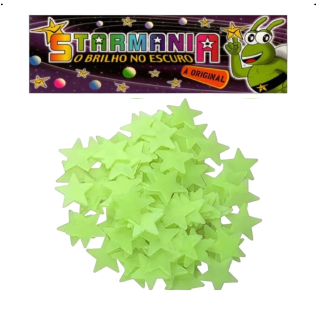 kit Estrelinhas fosforescente  brilham no escuro STARMANIA 112un adesivo autocolante para decoração