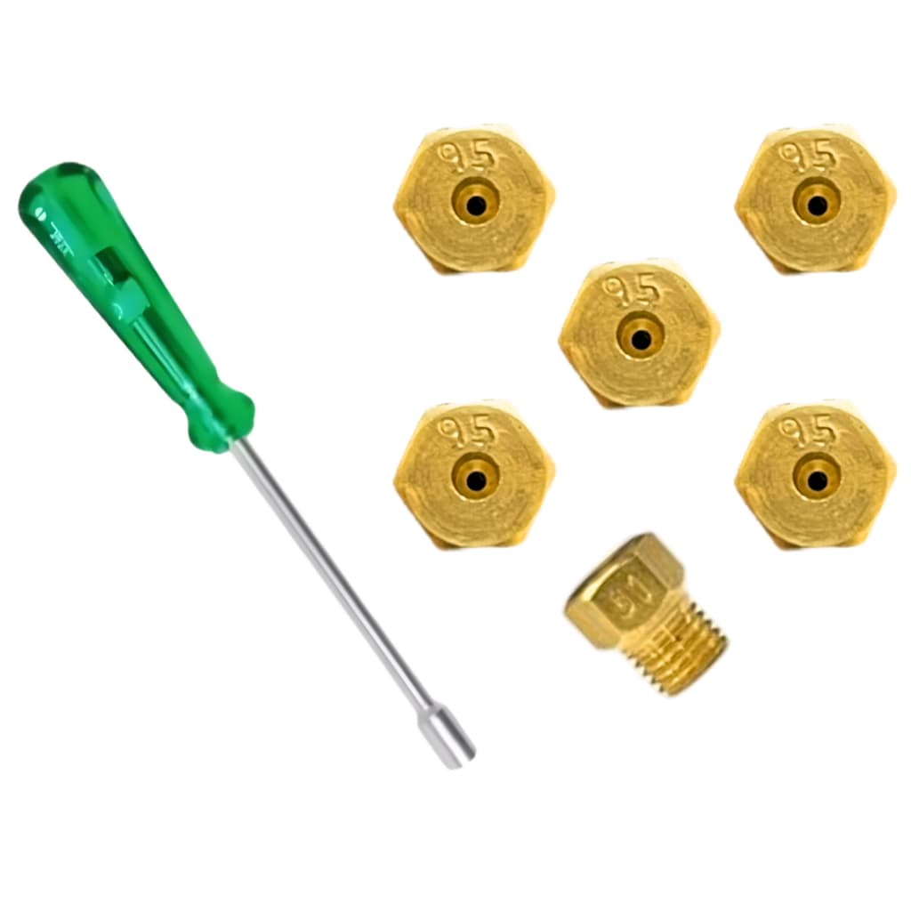 Kit Bicos Injetores Converter Fogão Cooktop Para Gás Botijão GLP