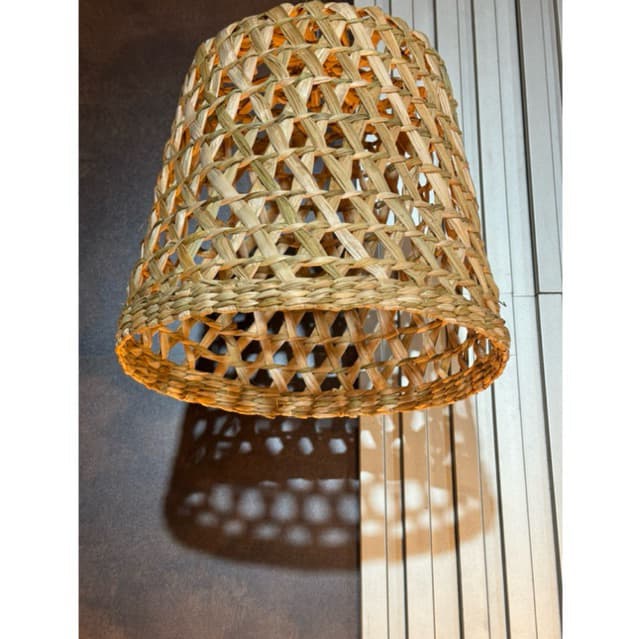 Pendente Luminária de Palha de Taboa decorativa 30x32