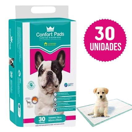 tapete higiênico para cachorro cães 30 unidades pet 80x60cm grande Confort Pads