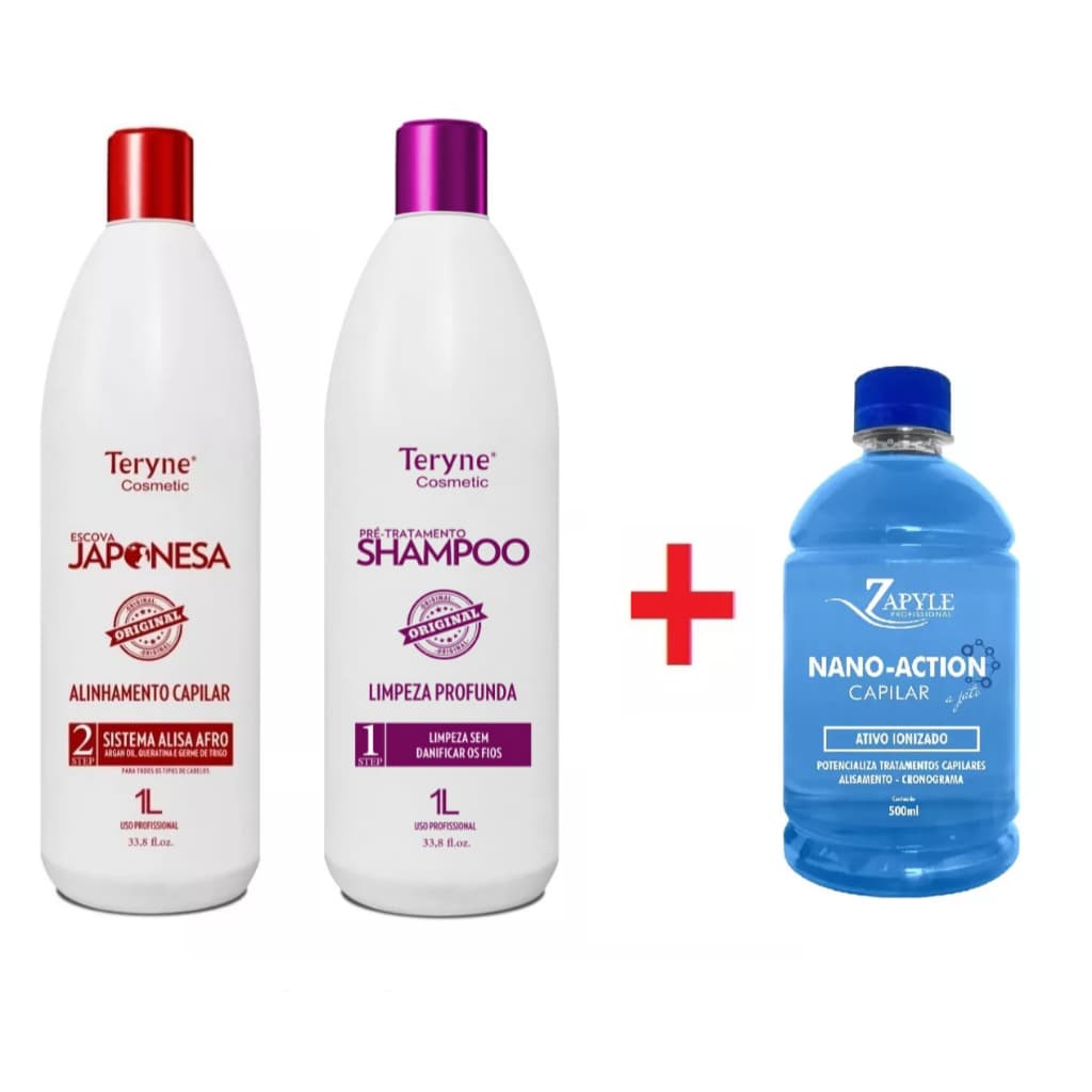 Kit Escova Japonesa + Nano tecnologia 500ml