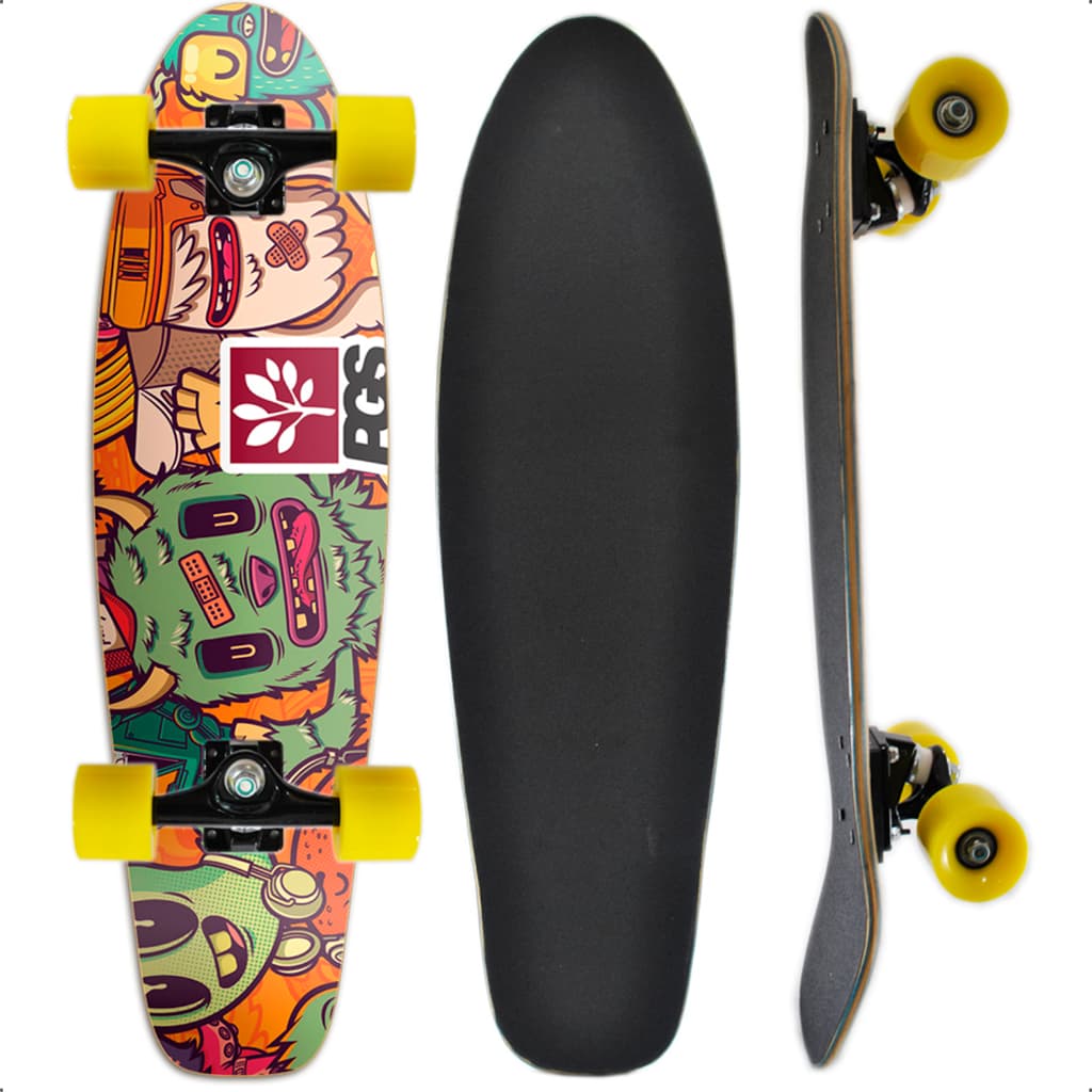 Skate Cruiser profissional Progress - Pgs - montado para todas as idades