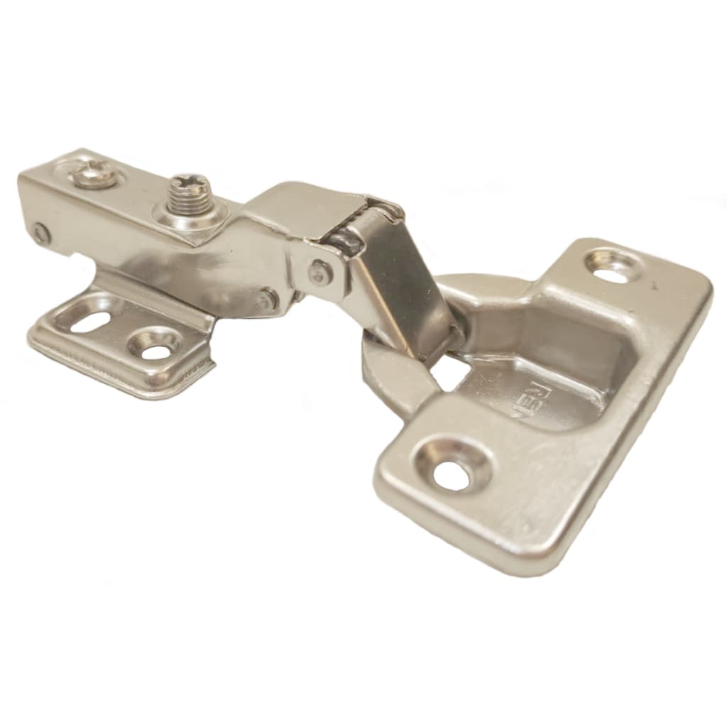 Kit 10 Dobradiças Curva Com Amortecedor Porta Armário Calço Fixo 35mm Renna SD 6097