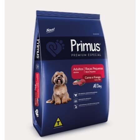 RAÇÃO PRIMUS ALL DAY 10KG ADULTOS RAÇAS PEQUENAS E MINIS