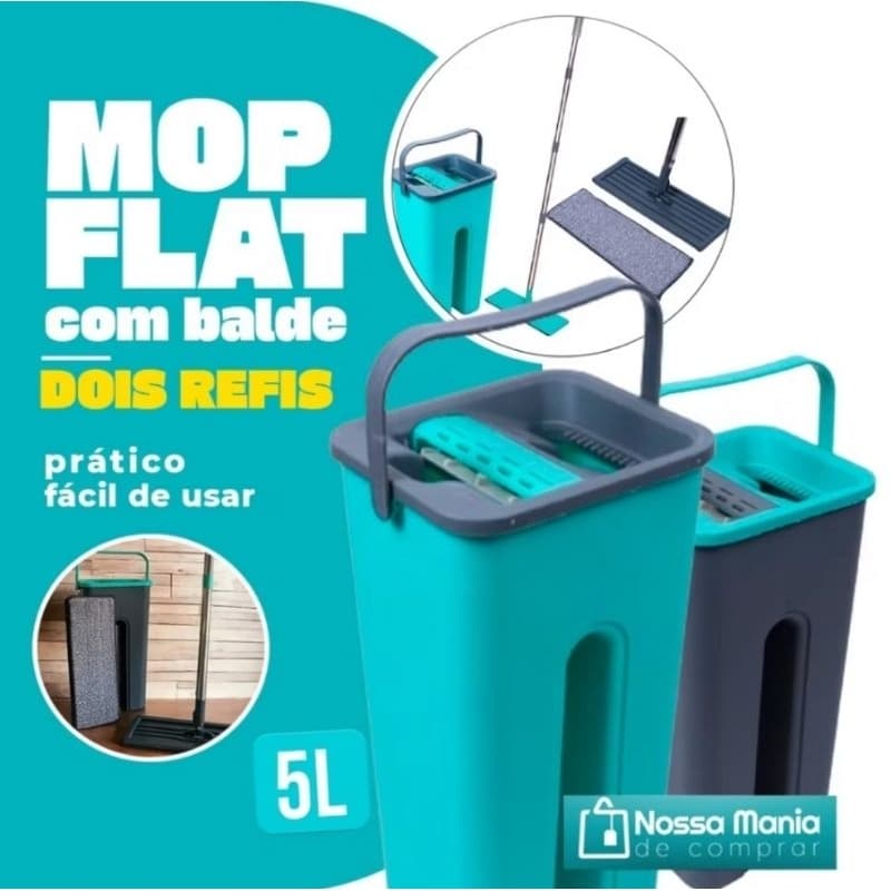 Flat MOP, Balde Bipartido Rodo Mop