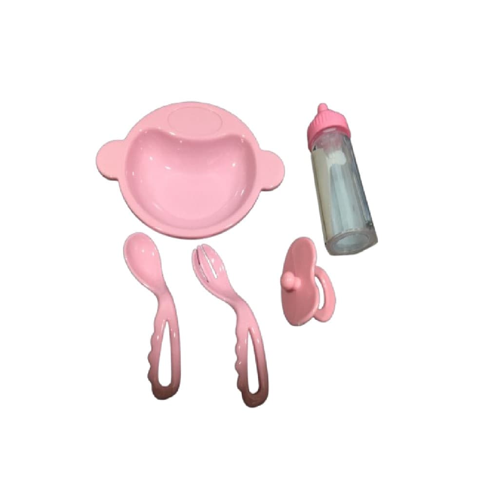 Kit Mamadeira Mágica Boneca Leite Chupeta Talher Pratinho Para Bebê Reborn Bonecas Diversão