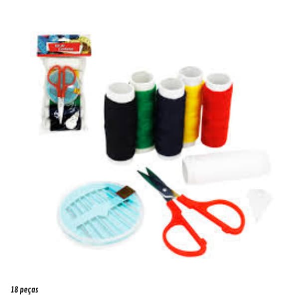 Kit De Costura 18 Peças, Kit Agulhas E Linhas, Kit De Costura Simples, Linhas, Agulhas