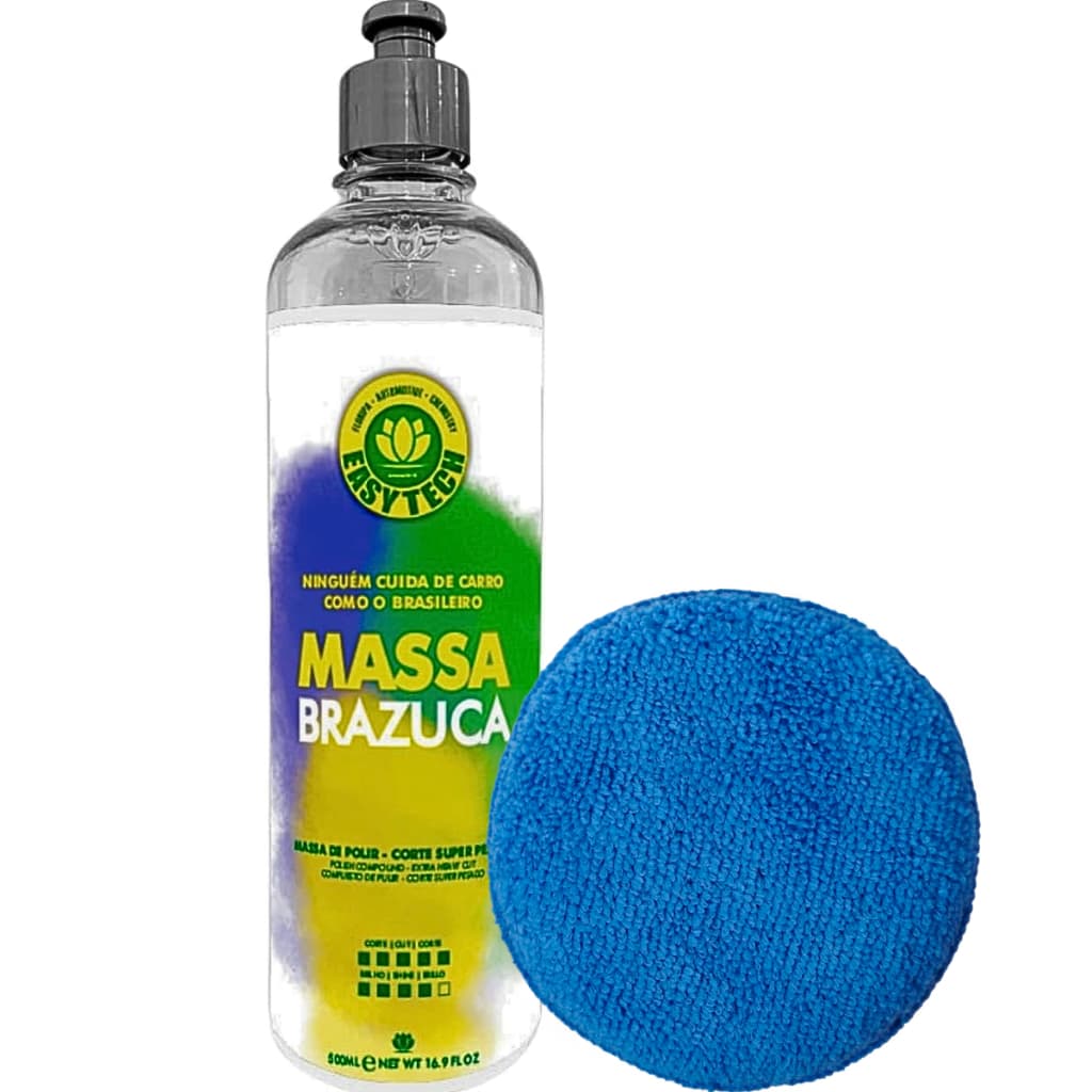 Polidor Brazuca Massa de Polir Easytech 500ml Corte Pesado Polimento Profissional