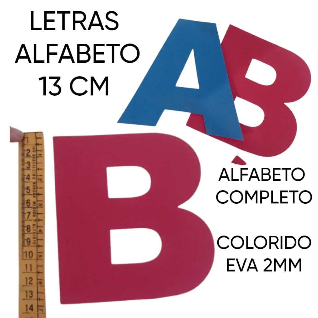 ALFABETO LETRAS EVA 13CM  COMPLETO