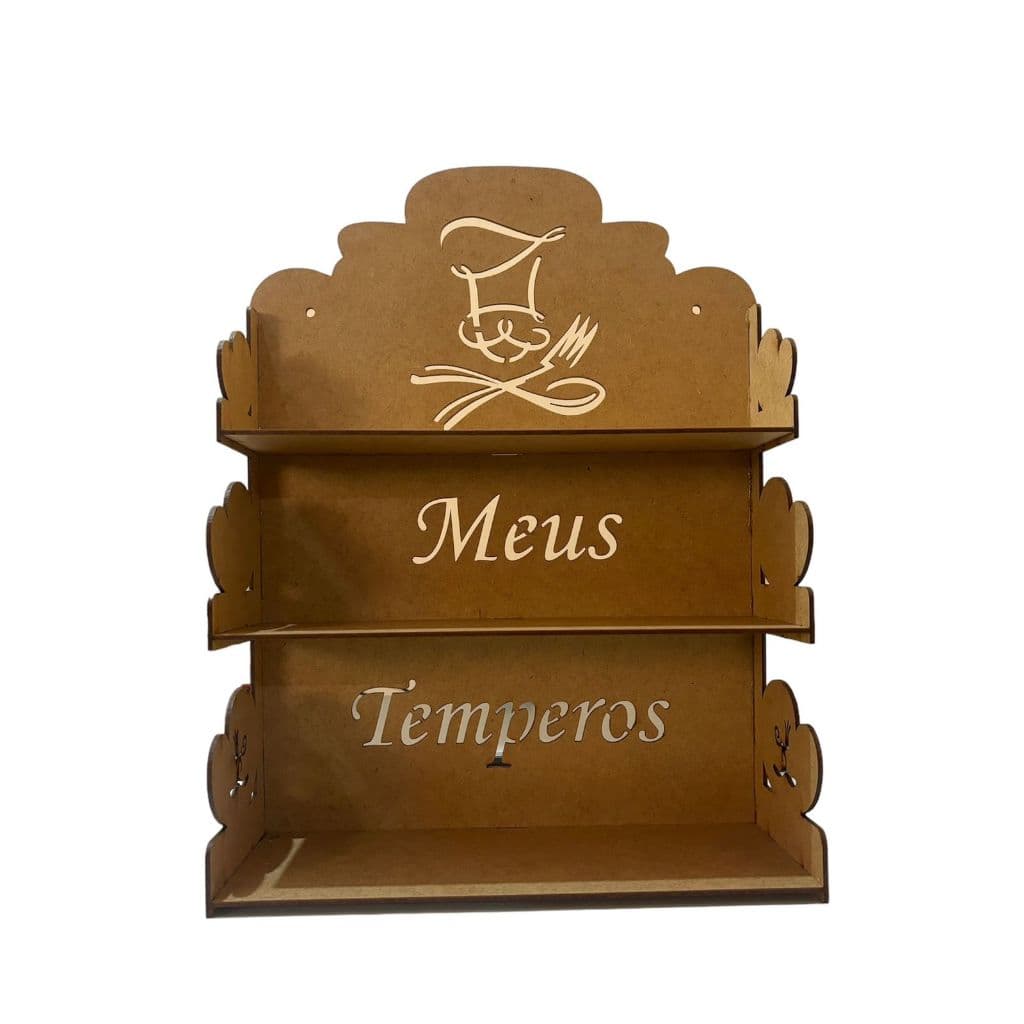 Porta Temperos Em Mdf Crú