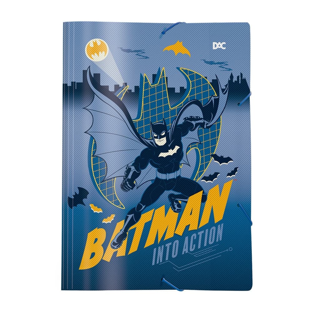 Pasta Escolar Batman Aba Elástica Dac / Papelaria / Material Escolar