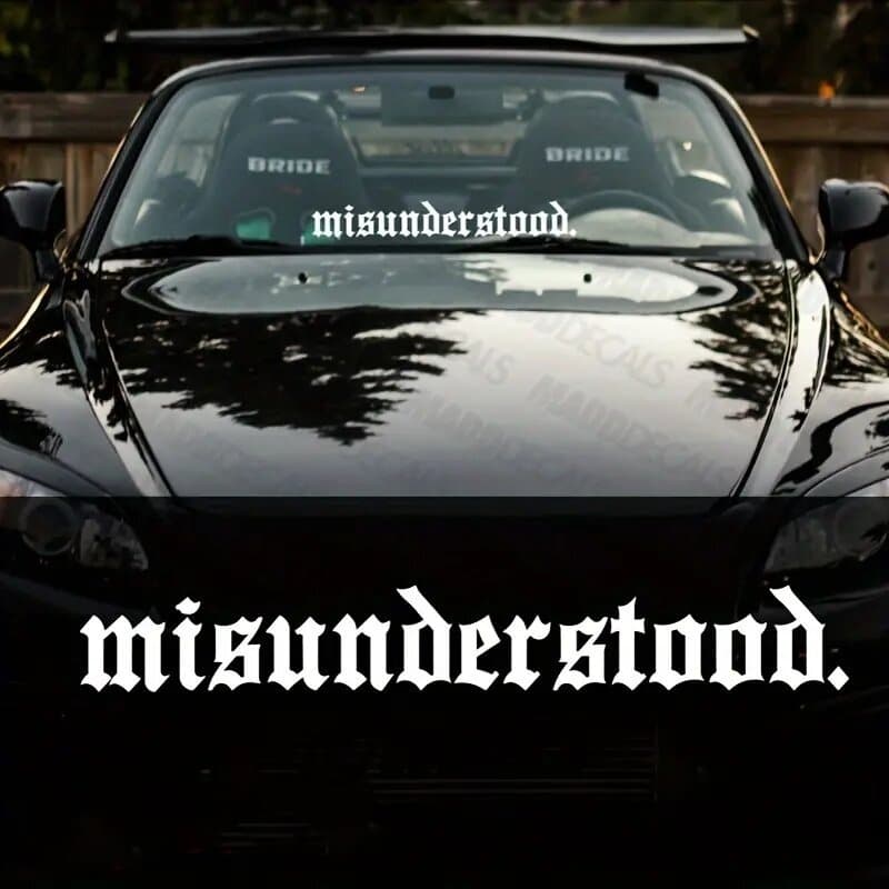 Adesivo Misunderstood para Parabrisa Recorte Carro