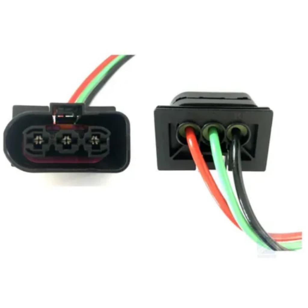 Conector Chicote Ar Condicionado 3 Vias Macho Resistência Gol G5 Fox Polo Golf