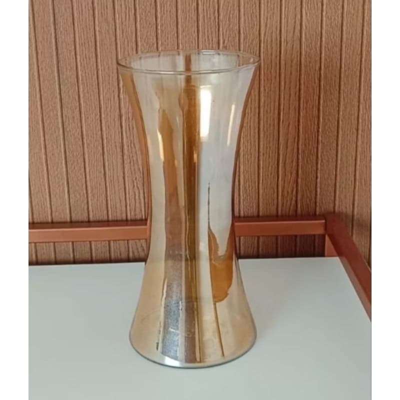 Vaso Rômulo 30cm para Decoração e Ornamentação vidro âmbar