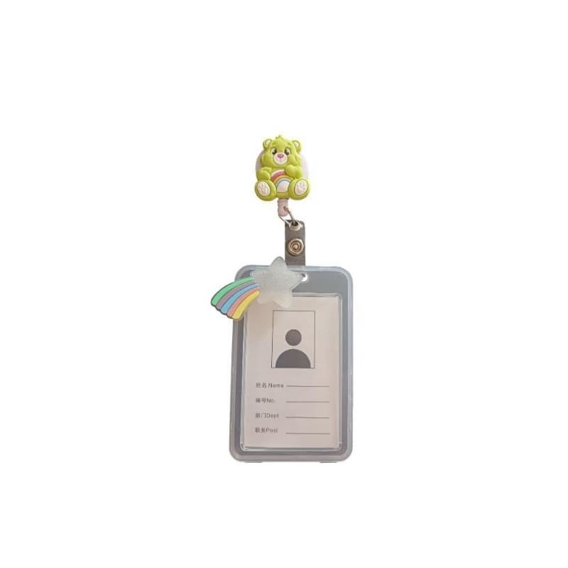 Porta Cartão Ou Porta Crachá Retrátil Com Protetor Personalizado - Ursinhos Carinhosos Ursinho Boa Sorte