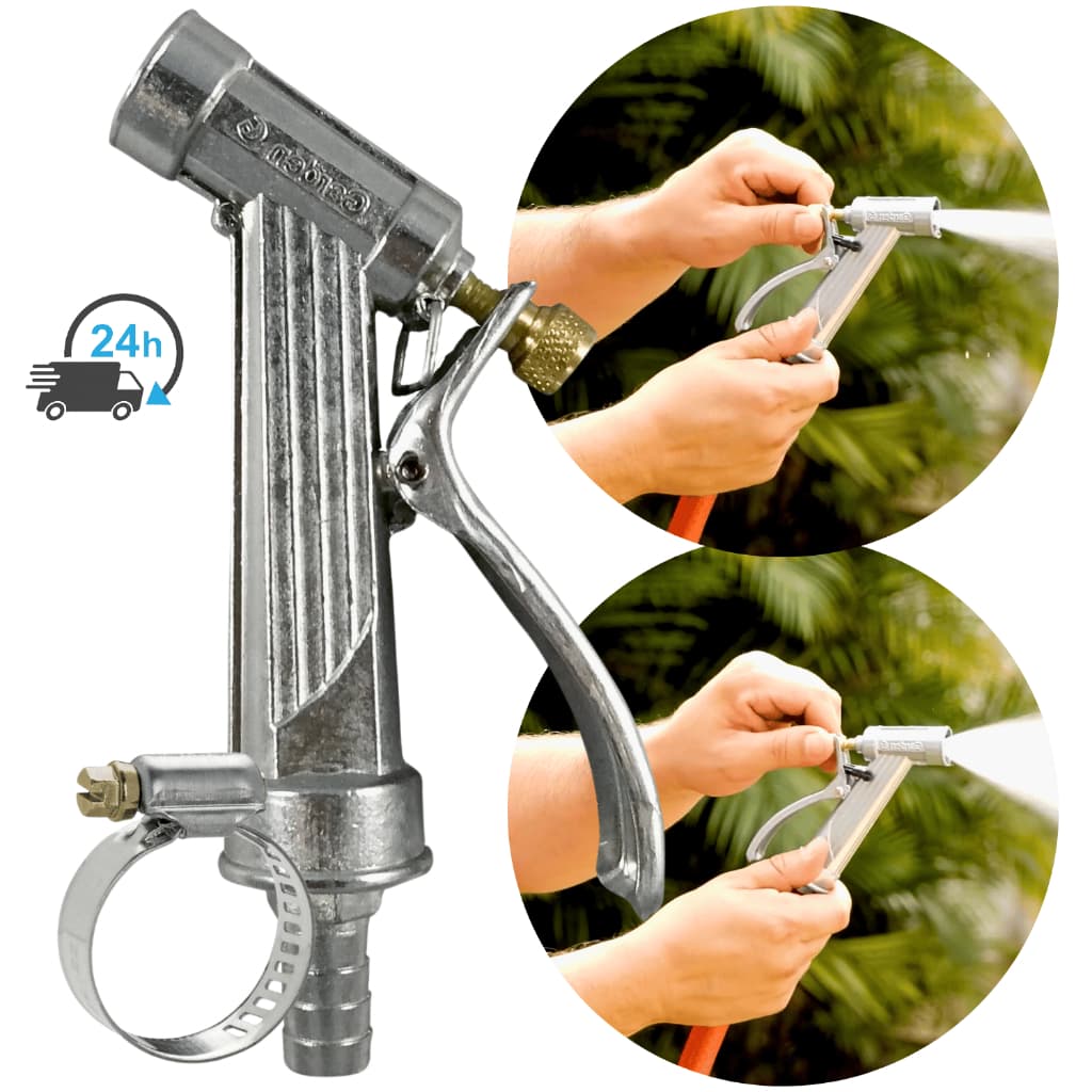 Esguicho Mangueira Jardim 1/2" Esguicho Irrigação Com Gatilho E Trava 2 Jatos