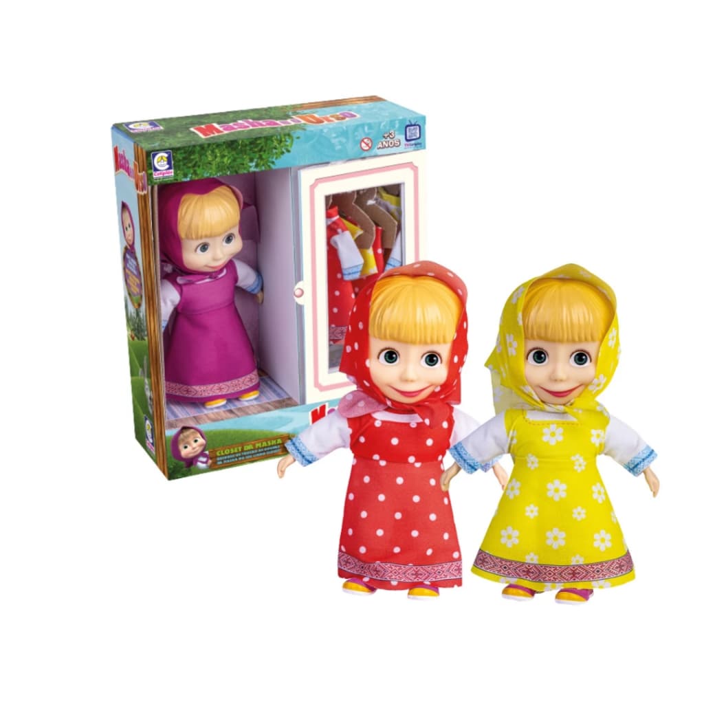 Boneca Masha e o Urso Closet da Masha - 2567 - Cotiplás