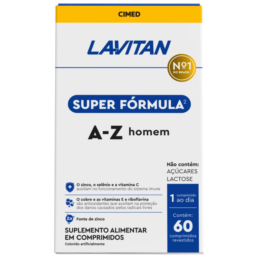 Lavitan Super Fórmula A-Z Homem com 60 Cápsulas