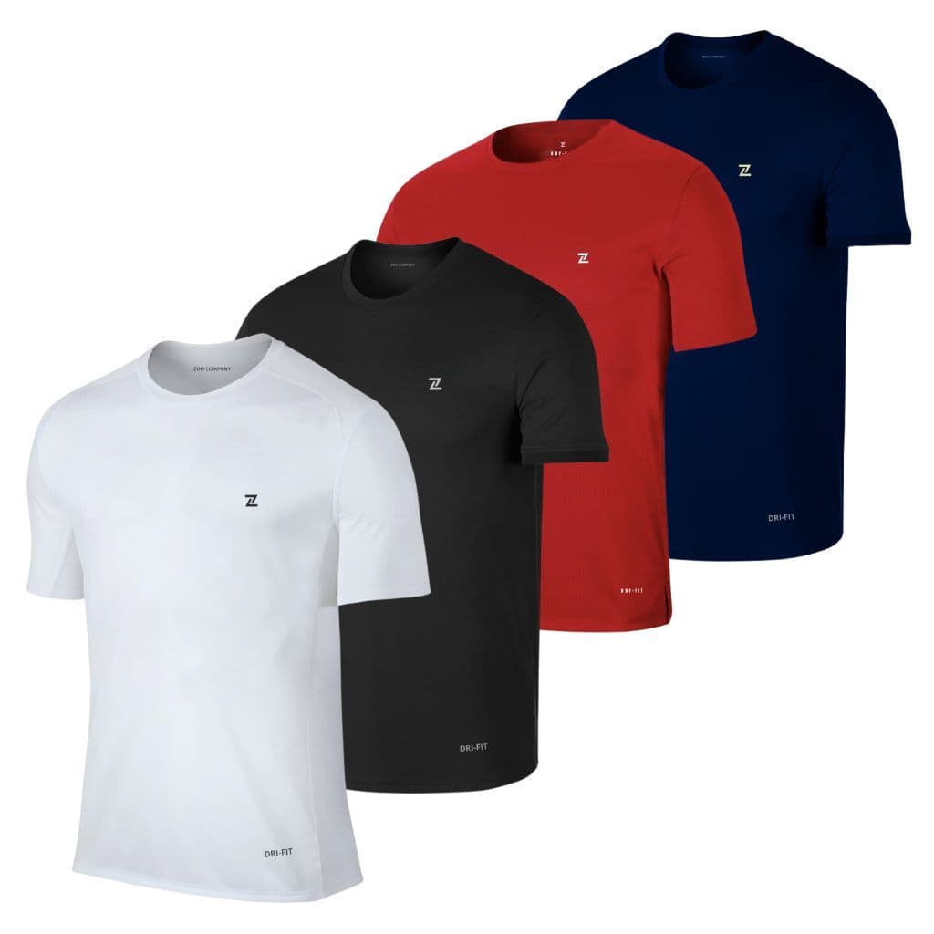 Kit com 4 Camisetas Masculina Academia Dry Fit Esportiva Refletiva Plus Size