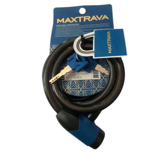 CADEADO ESPIRAL PARA MOTO 12X1500MM FUME MAX400 - MAXTRAVA